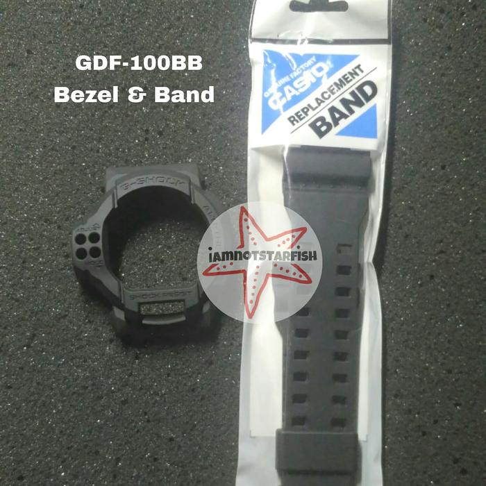 Casio G-shock GDF-100BB band and bezel