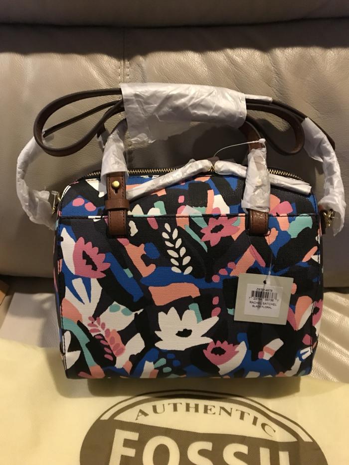 Tas Fossil Rachel Satchel Black Floral
