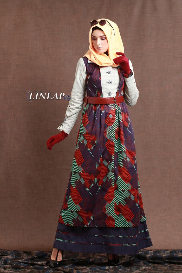 MAXI DRESS / GAMIS PESTA - TUNEECA LINEAR T-0717025 - GAMIS BRANDED