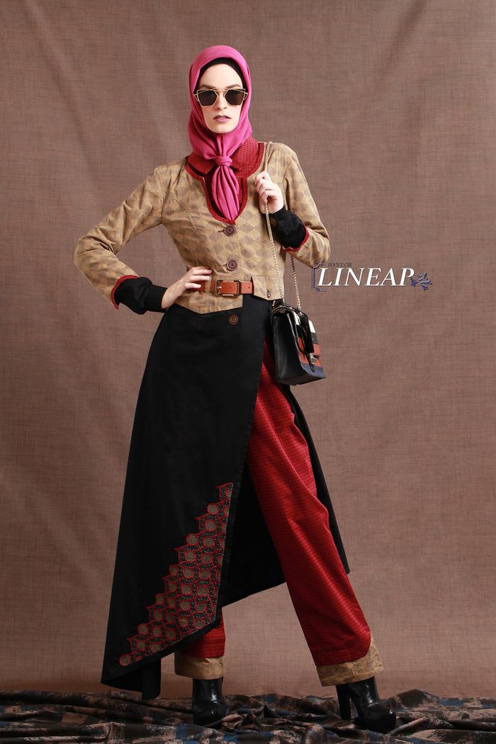 MAXI DRESS / GAMIS PESTA - TUNEECA LINEAR T-0717023 - GAMIS BRANDED