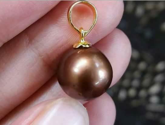 liontin emas mutiara laut / mutiara lombok / mutiara asli