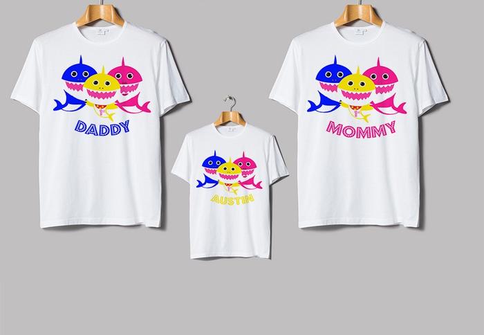 KAOS BABY SHARK MOMY SHARK DADY SHARK