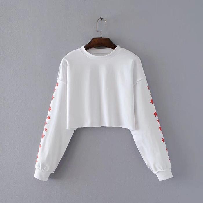 Baju Sweater Wanita White Off Star Import Original