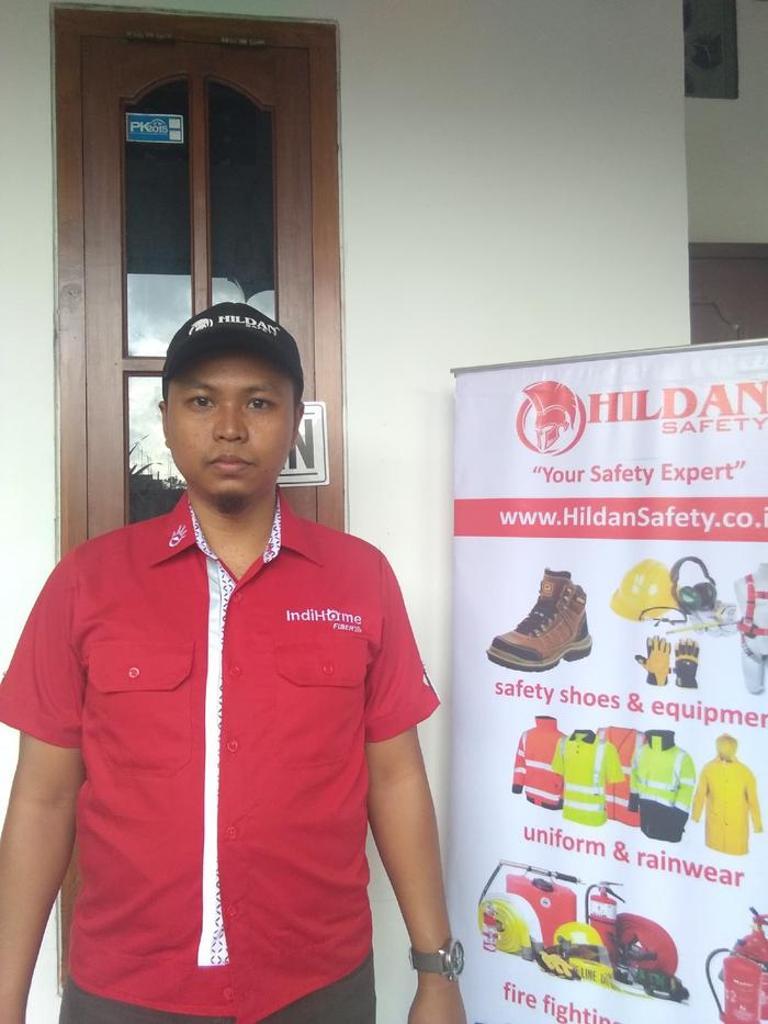Jual Baju Seragam Kerja TELKOM INDI HOME Merah Terbaru Grosir Murah