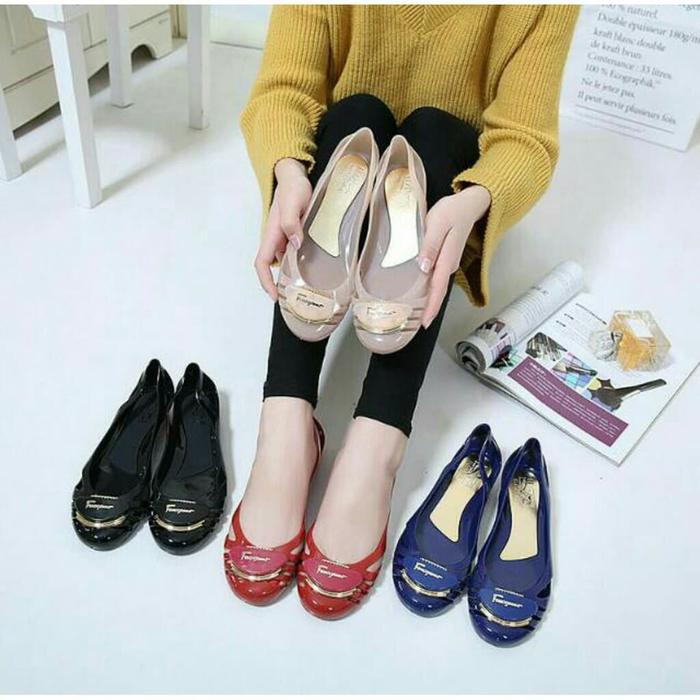 NEW SALVATORE FERRAGAMO MOON / SABIT / SEPATU WANITA / JELLY SHOES