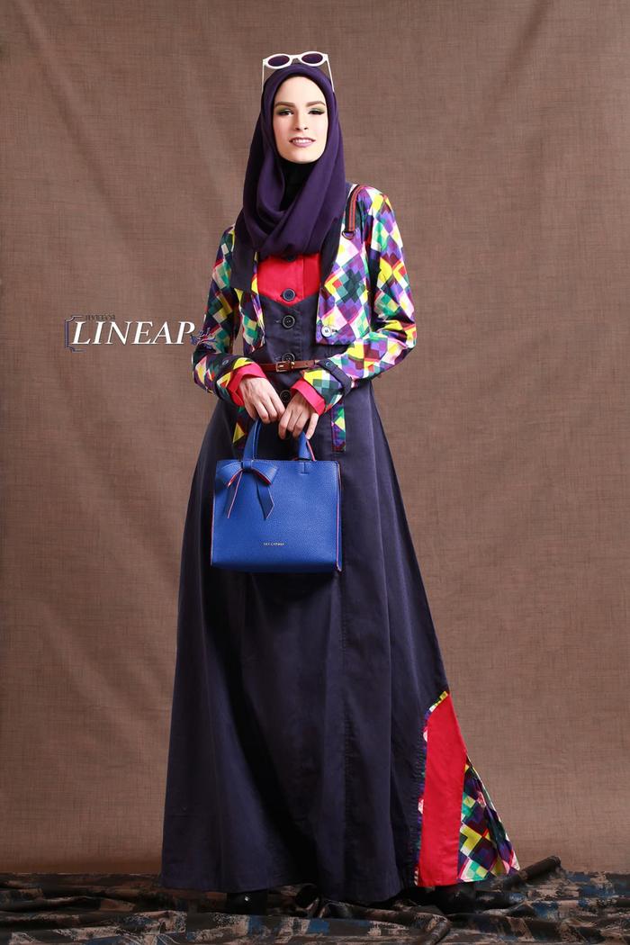 MAXI DRESS / GAMIS PESTA - TUNEECA LINEAR T-0717030 - GAMIS BRANDED