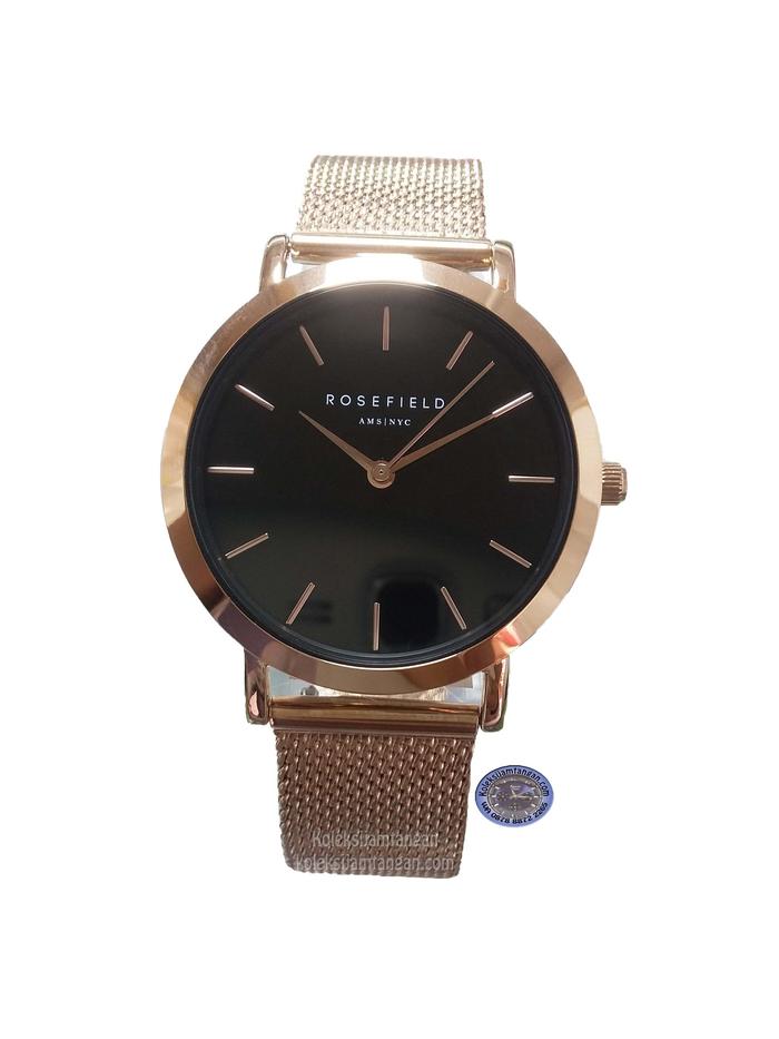 JAM TANGAN PRIA ROSEFIELD TBR-T59 ROSE GOLD HITAM ORIGINAL MURAH
