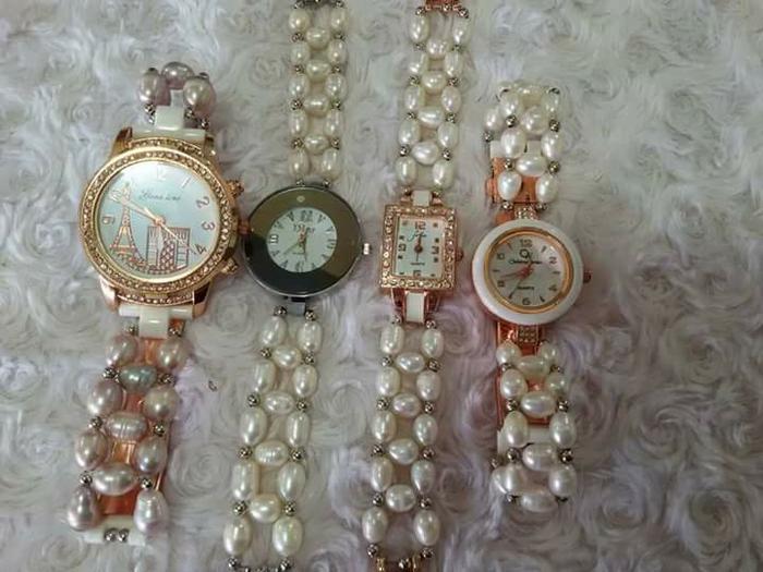 jam tangan mutiara tawar / mutiara asli lombok / mutiara lombok