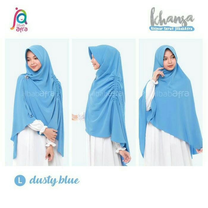 Jilbab Afra Khansa (Khimar Pet Antem Serut Afra) Size L