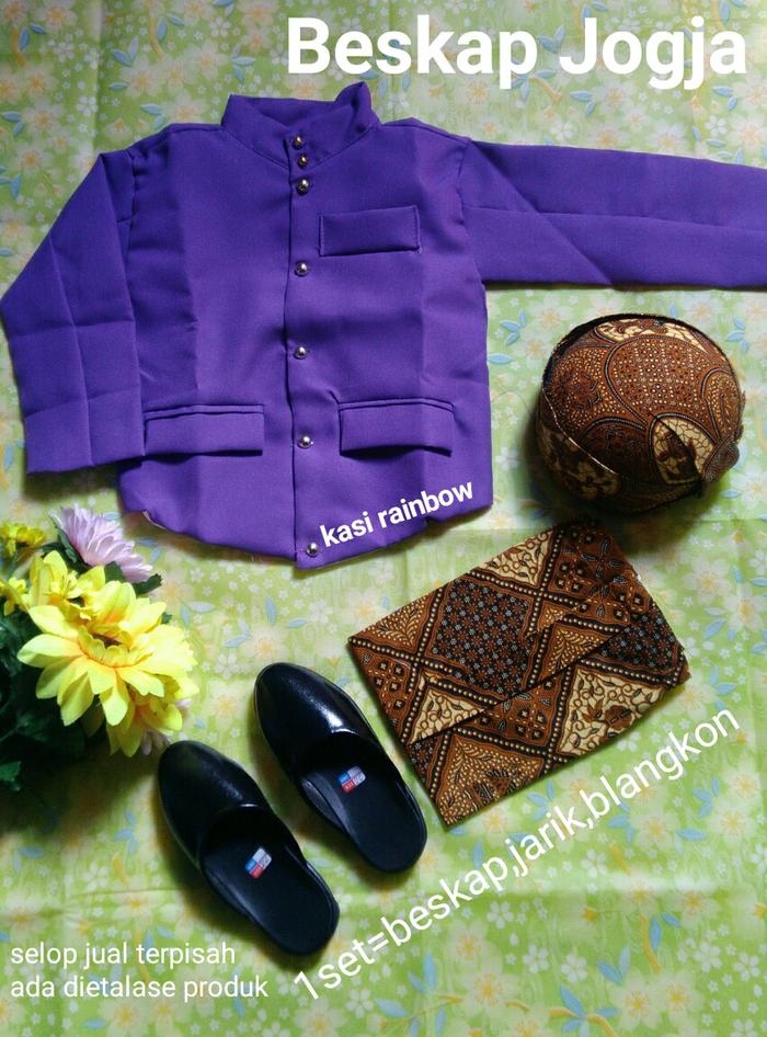 BESKAP UNGU JOGJA BAYI DAN ANAK/KOSTUM ADAT/BAJU ADAT JAWA
