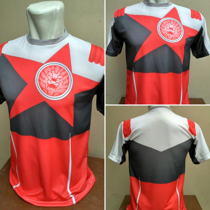 T-SHIRT SUBLIME BAJU KAOS KYURANGER SHISHI RED KYUURANGER ANAK KIDS