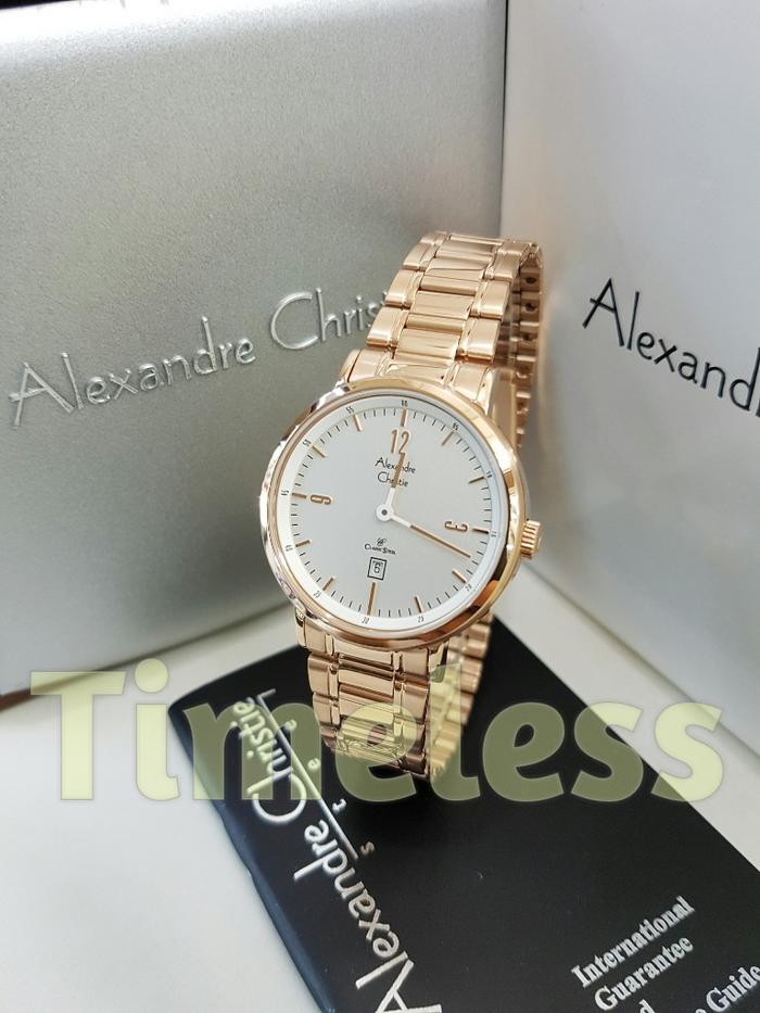 jam tangan wanita alexandre christie ac 8499 LD Rosegold