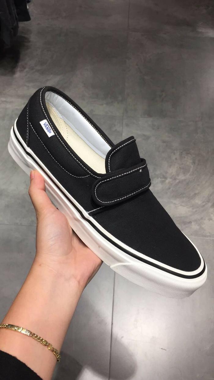 VANS SLIP ON 47 V DX ANAHEIM FACTORY BLACK ORIGINAL