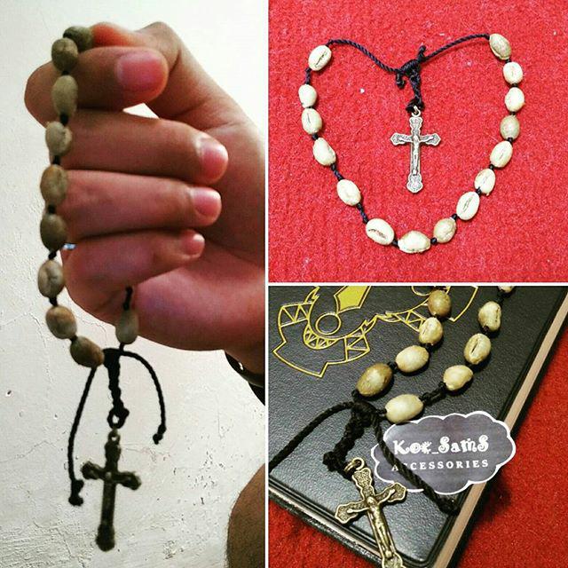 Aksesoris Gelang Kopi Rosario Handmade [100% Biji Kopi Asli GreenBean]