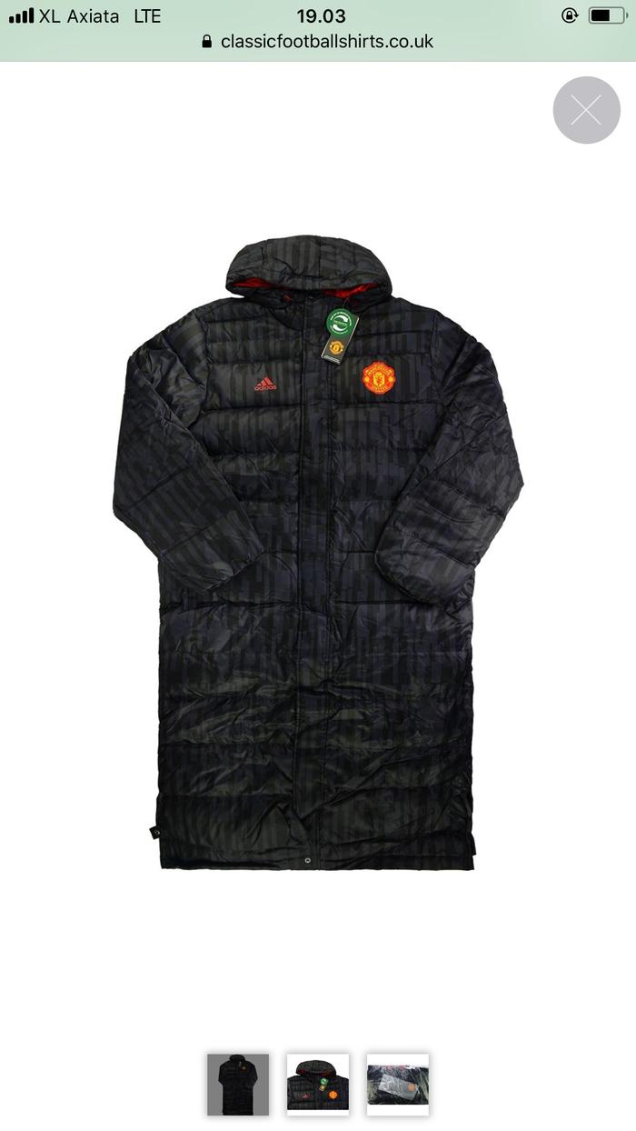 Manchester United adidas long  paddes down jacket *BNIB*