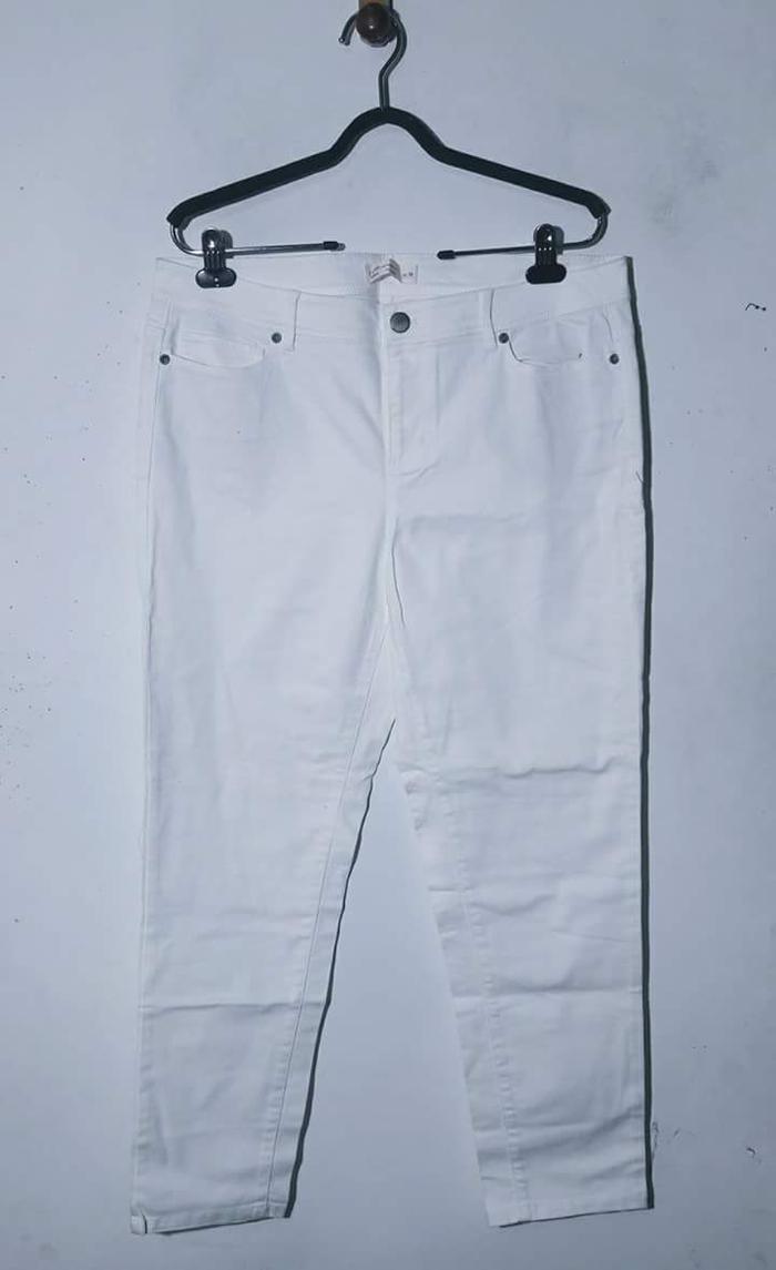 celana jeans j jill putih size L sz 14