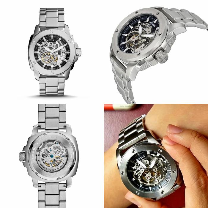 Jam Tangan Pria FOSSIL Modern Machine ME3081 SILVER Steel ORIGINAL