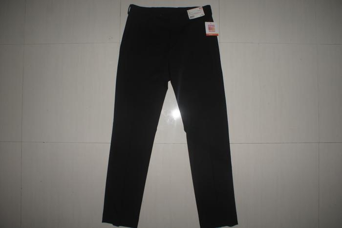 UNIQLO HEATTECH Black Slim Fit Flat Front Chino Long Pants
