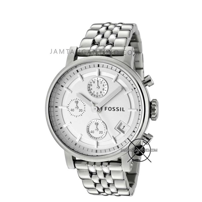 Jam Fossil Wanita Boyfriend Rantai ES2198 Silver Original