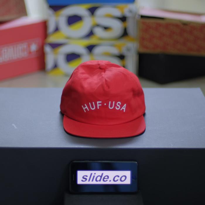 HUF USA Snapback Cap - RED