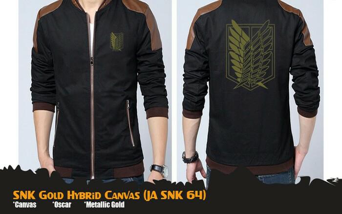 Jaket Anime Attack On Titan Gold Hybrid Canvas Jacket Oscar JA SNK 64