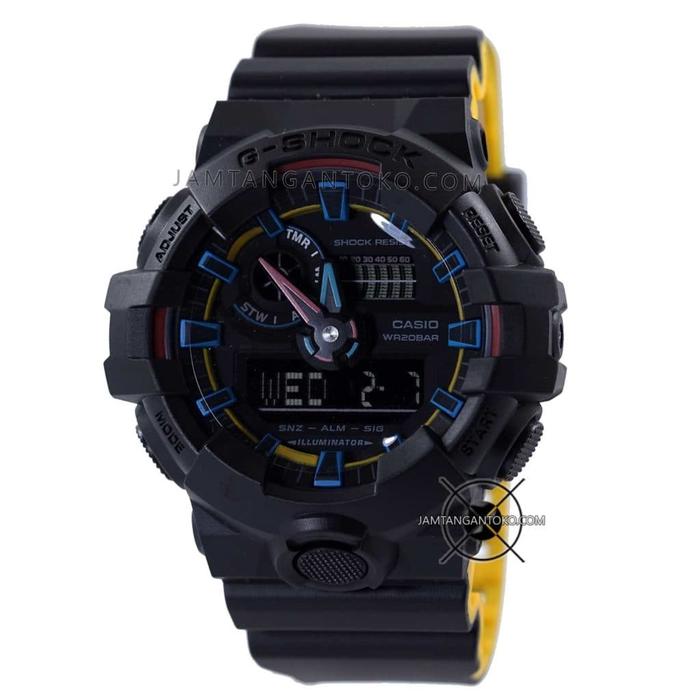 Jam G Shock GA-700SE-1A9 Hitam Kuning TRON Legacy Original BM