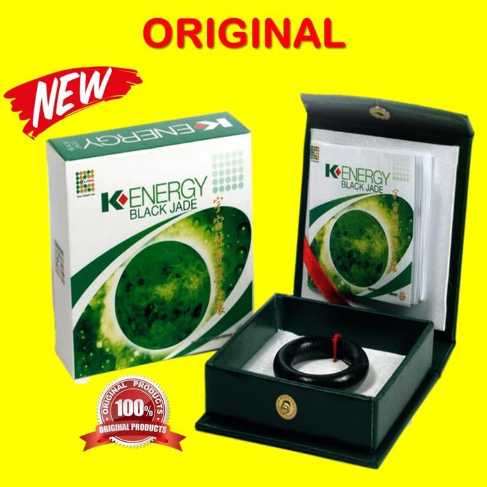 K UIE Power Energy Black Jade Ring Vitalitas Khusus Pria ORIGINAL