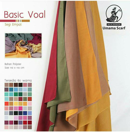 Hijab Voal Polos Umama/Segiempat Voal Basic UMAMA