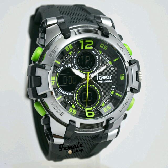 Jam Tangan Sport Pria - iGear i56-1998 Dualtime Original - Waterresist