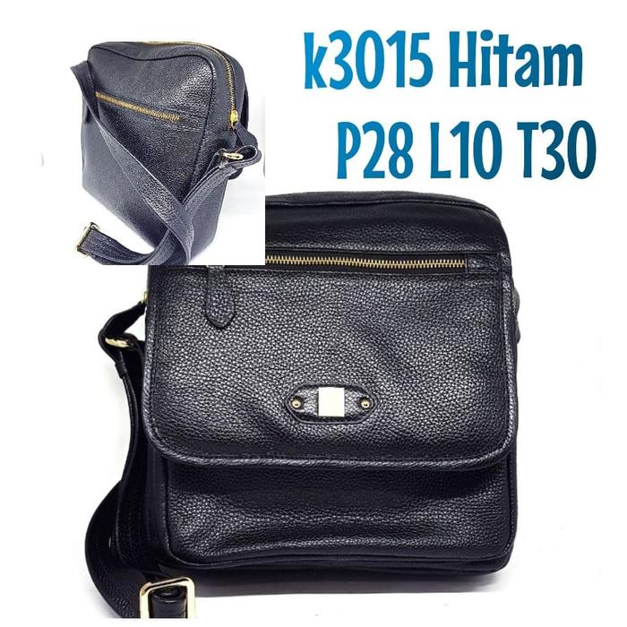 Tas Papillon Original K3015 Hitam Tali Kulit Cowok Pria