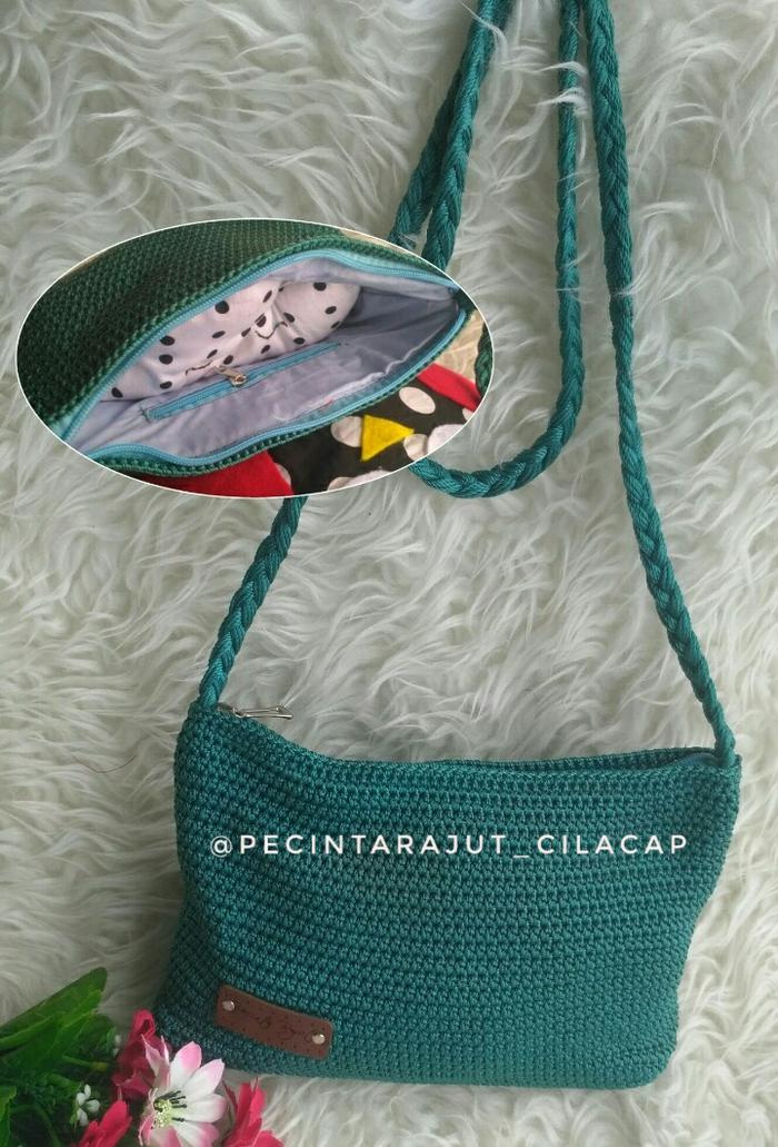 TAS RAJUT SELEMPANG MURAH HANDMADE MODEL DOWA KABOKI BAGUS