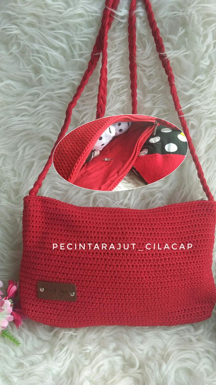 TAS RAJUT SELEMPANG MURAH MODEL DOWA KABOKI
