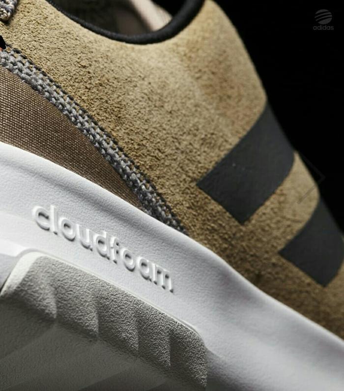 ADIDAS NEO CLOUDFOAM RACER TR suede beige gold