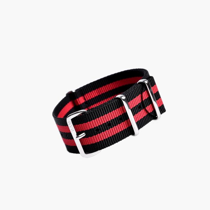 NAM Nato Strap Black-Red 22mm