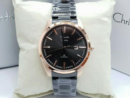 ALEXANDRE CHRISTIE AC8560 / AC 8560 Black ROSEGOLD man watch