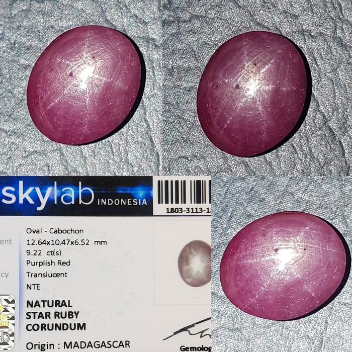 Batu Star Ruby No Heat Memo 9.22 crt