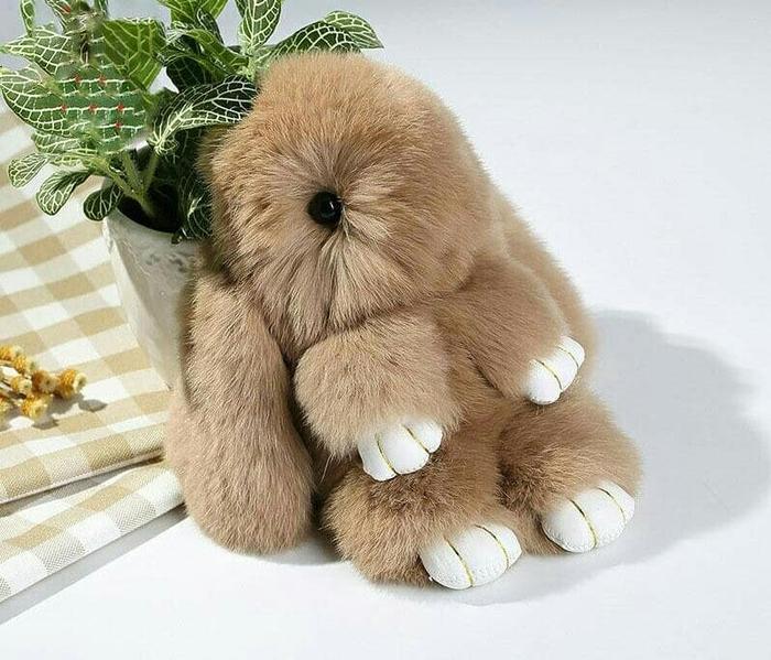 Ready copenhagen rabbit fur gantungan kunci gantung tas kelinci bulu