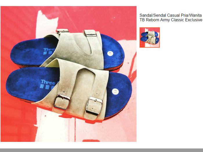 custom sandal sendal pria big size bisa exclusive ukuran normal-besar