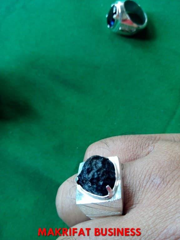 Cincin Perak Asli BATU SATAM METEOR Naturalare MAKRIFATBUSINESS