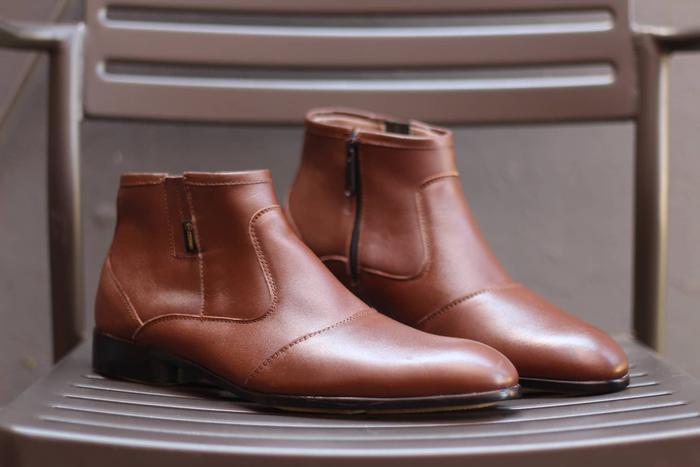 SEPATU KULIT ASLI PANTOFEL PRIA CEVANY FOX ORIGINAL (FREE KAOS KAKI)