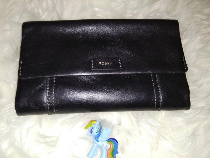 Fossil Wallet Ellis Clutch Black Long