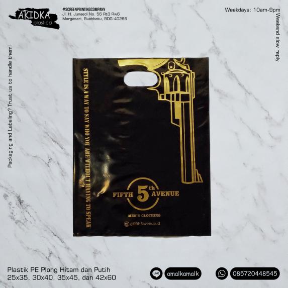 Plastik PE Plong 35x45 + sablon plastik (dress/gamis/mukena/sepatu/tas