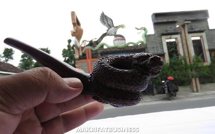 Pipa Cangkalong Unik Kayu STIGI Ukir Naga Oleh MAKRIFATBUSINESS