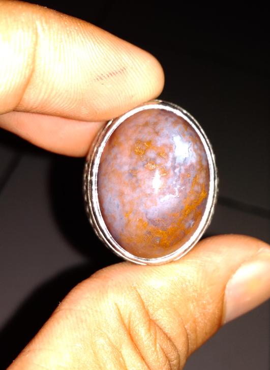 Cincin Batu Lumut Merah Halmahera / bukan Bacan/Gulao/Idocrase/ruby