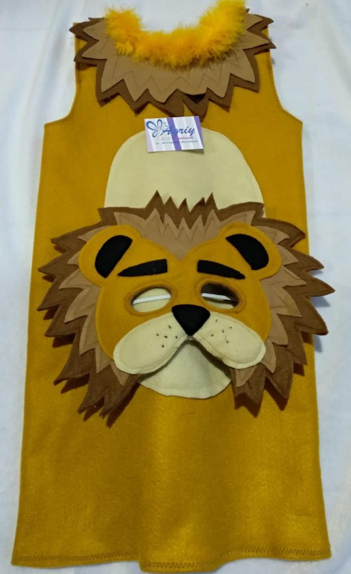 Kostum singa/lion + topeng flanel