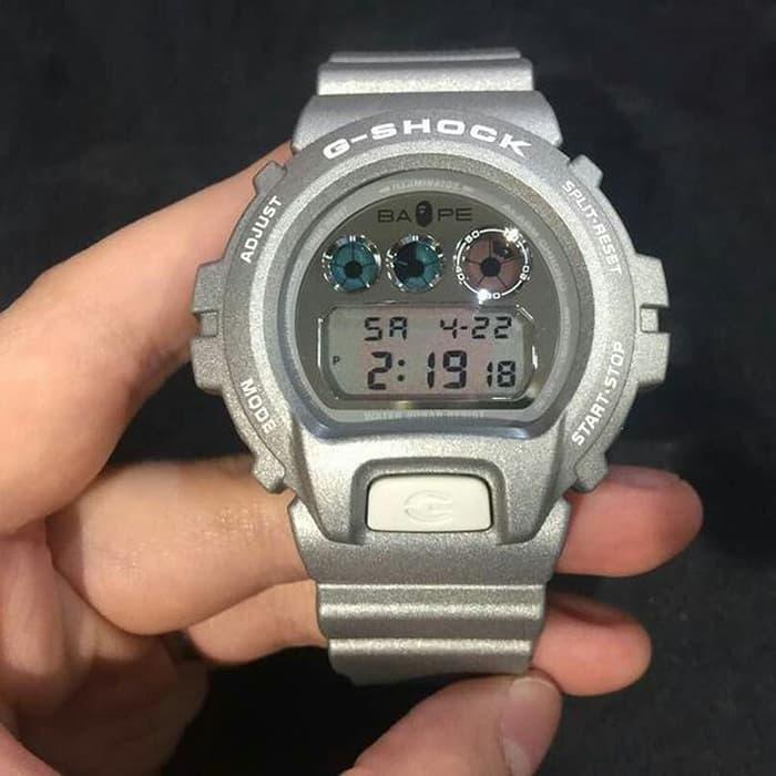 Hot Sale! Casio Gshock Original DW-6900 BAPE Silver Murah!