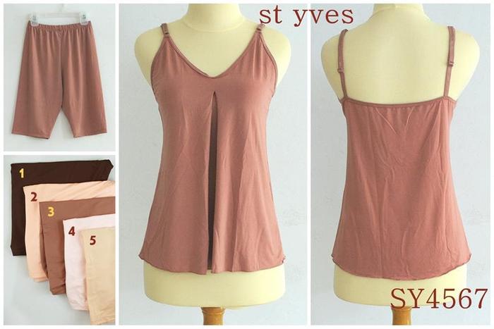 SETELAN CAMISOL ST YVES BAJU TIDUR PIYAMA DASTER (SORELLA YOUNG HEARTS