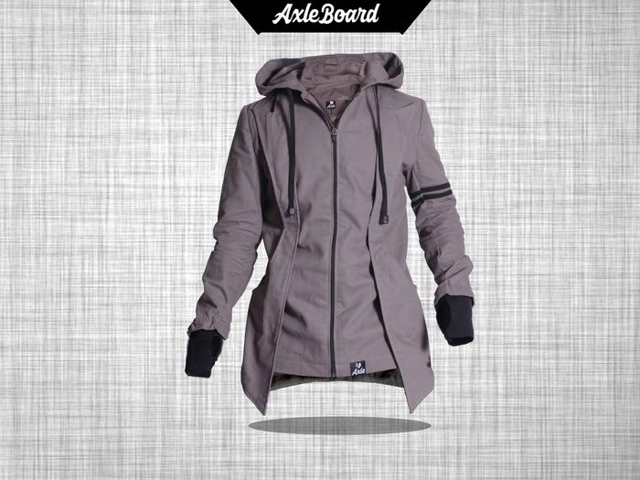 semi jaket blazer hoodie finger korean style warna abu streetwear