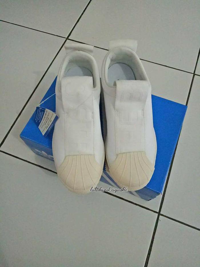 Adidas superstar slip on white ORI with box