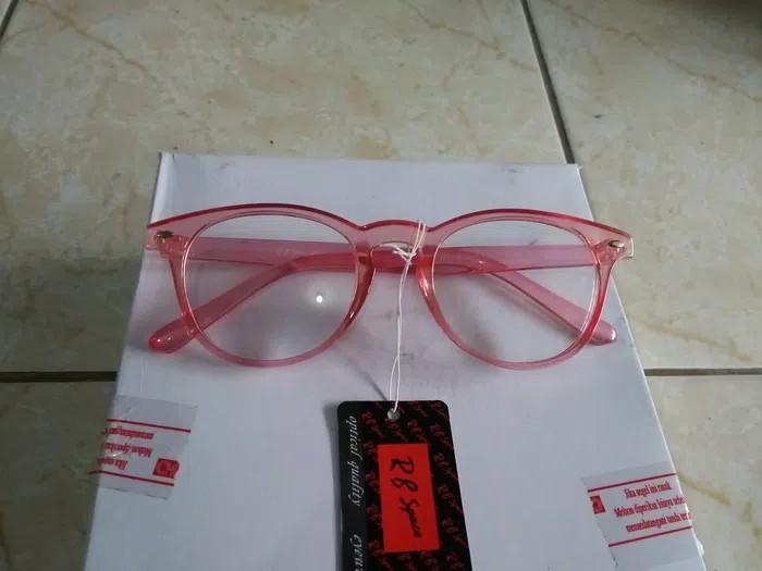 Kacamata oval pink Kt119